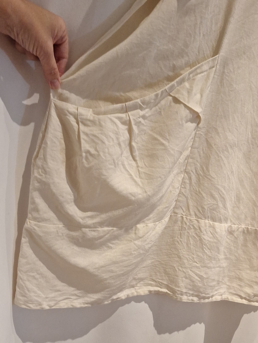 Kaktus Cream Lagenlook Pocket Tunic Top Dress - Picture 6 of 10